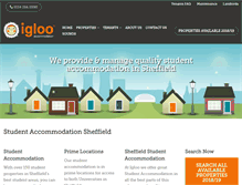 Tablet Screenshot of iglooaccommodation.co.uk